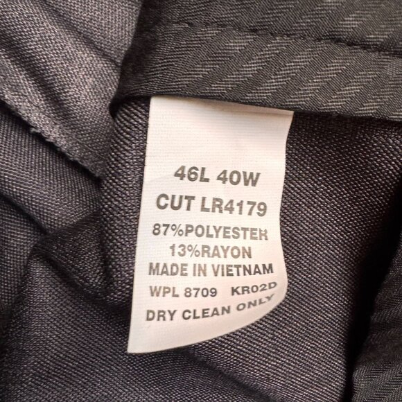 Kenneth Cole Reaction Mens Dress Pants NEW 46L 40W Grey Not Hemmed Flat‎ Front - Picture 4 of 8
